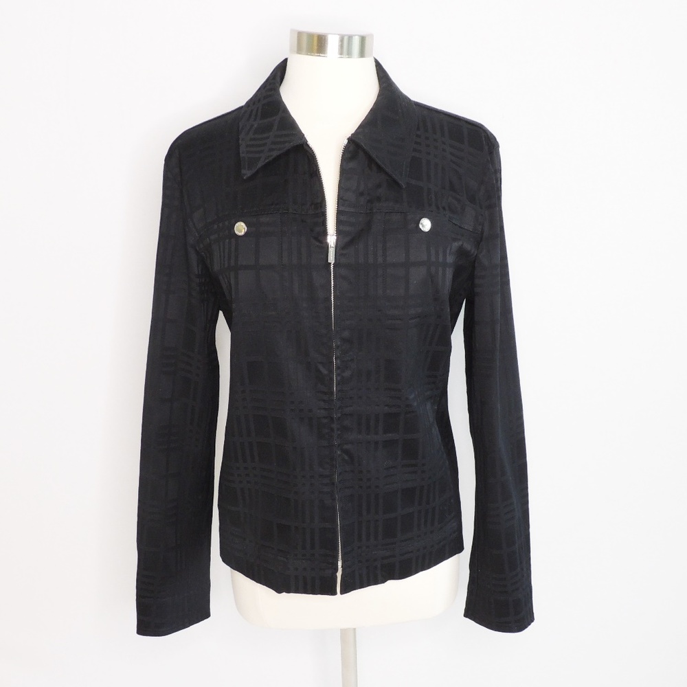 Jones New York Black Plaid Jacket